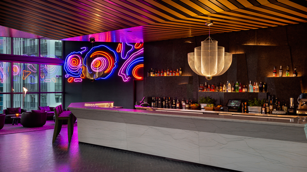 HI-SO with its volcanic lighting display, designed to replicate lava spewing out the window &copy SO/ Auckland