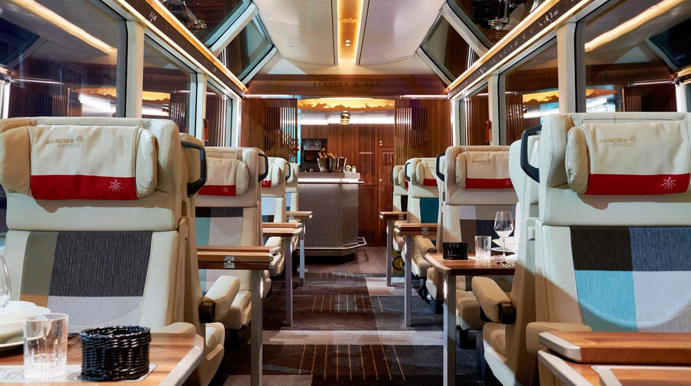 Glacier Express' Excellence Class Glacier Bar