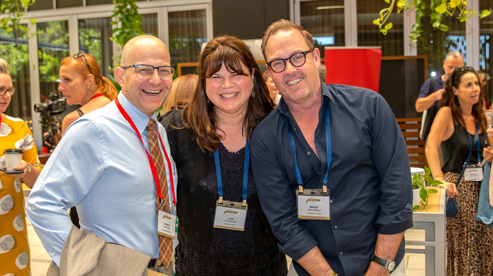 Parris Fotias, Dorchester Hotels; Lisa Borowick, Director, The Goldman Group and Brent Wallace, Smartflyer Australia.