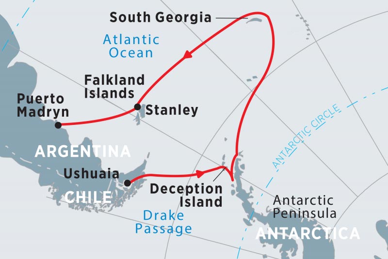 21-day Antarctica, South Georgia and Falklands Odyssey