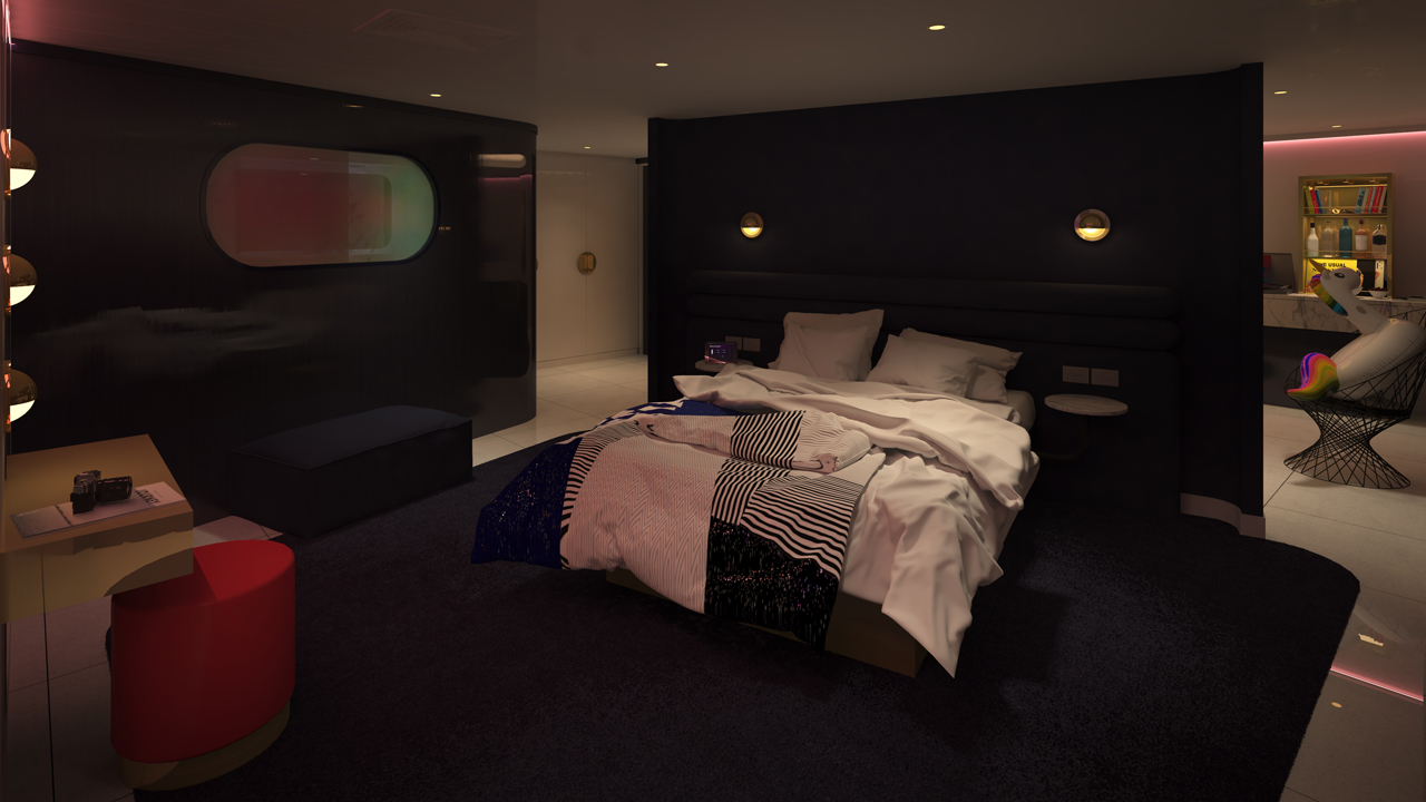 Virgin Voyages | Posh Suite by night