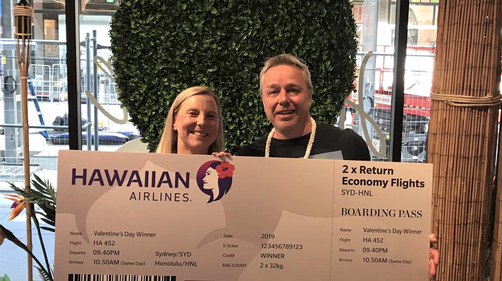 Sydney winners, Deborah Biddlecombe and Stephen Bird