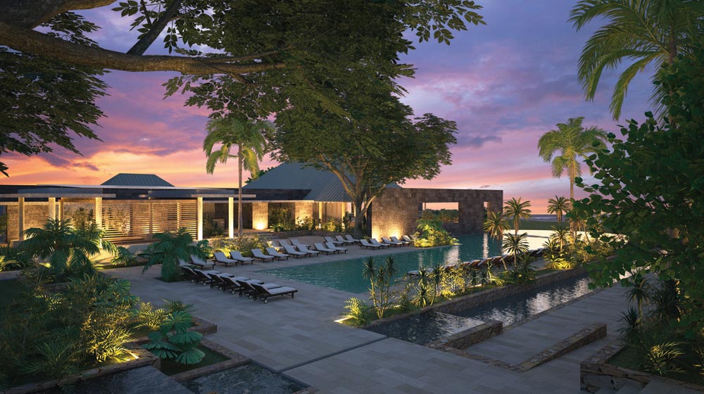 Anantara Mauritius | Pool area rendering