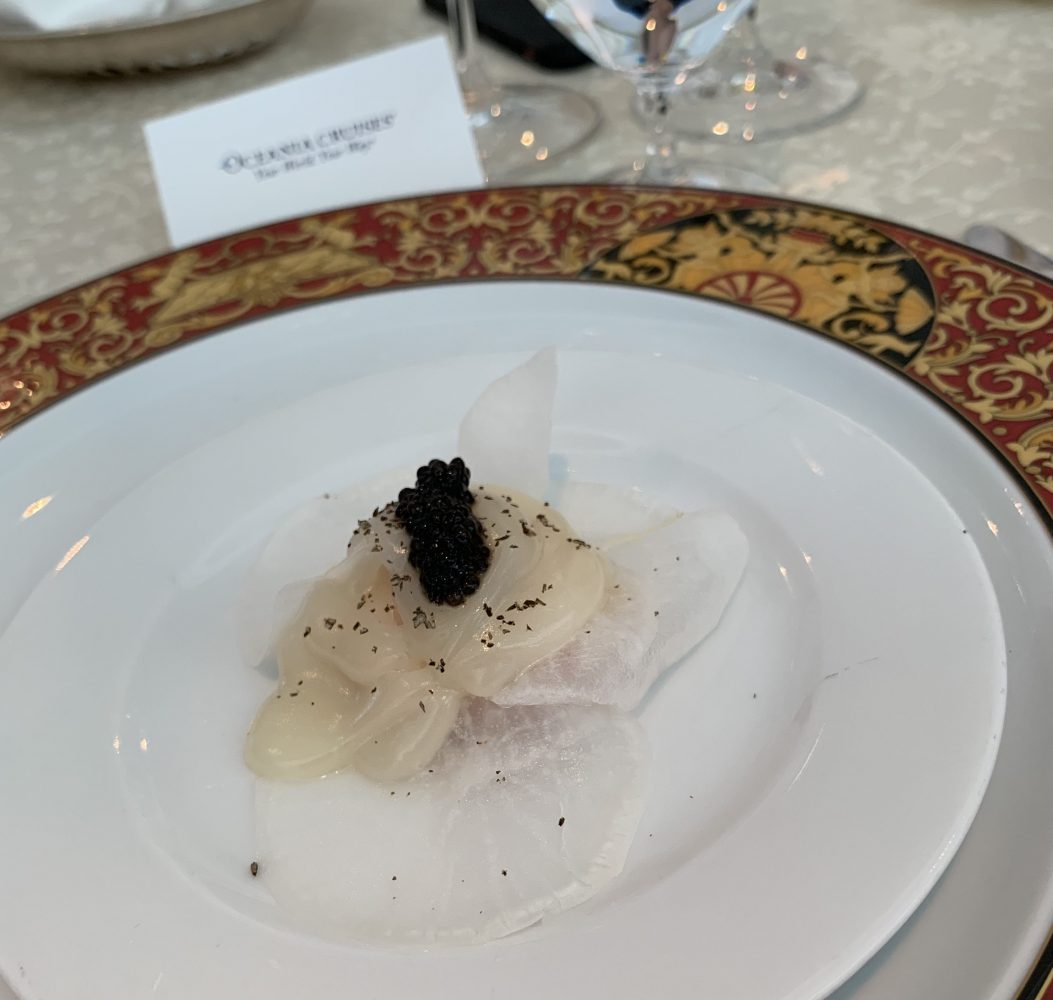 Maine Lobster and Daikon with Caviar (Acacia Honey and Xeres Vinegar Espuma)