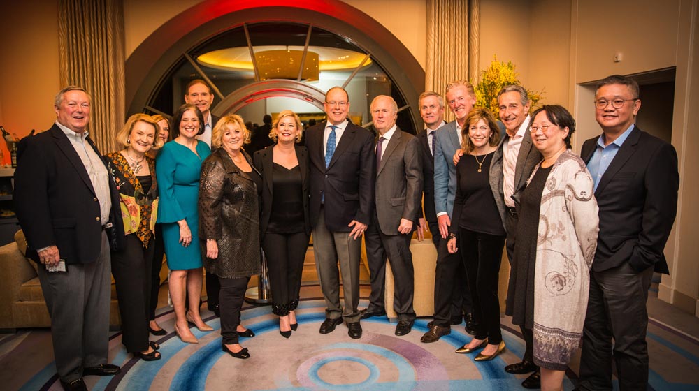 Prince Albert II, Ueberroth family and fellow attendees