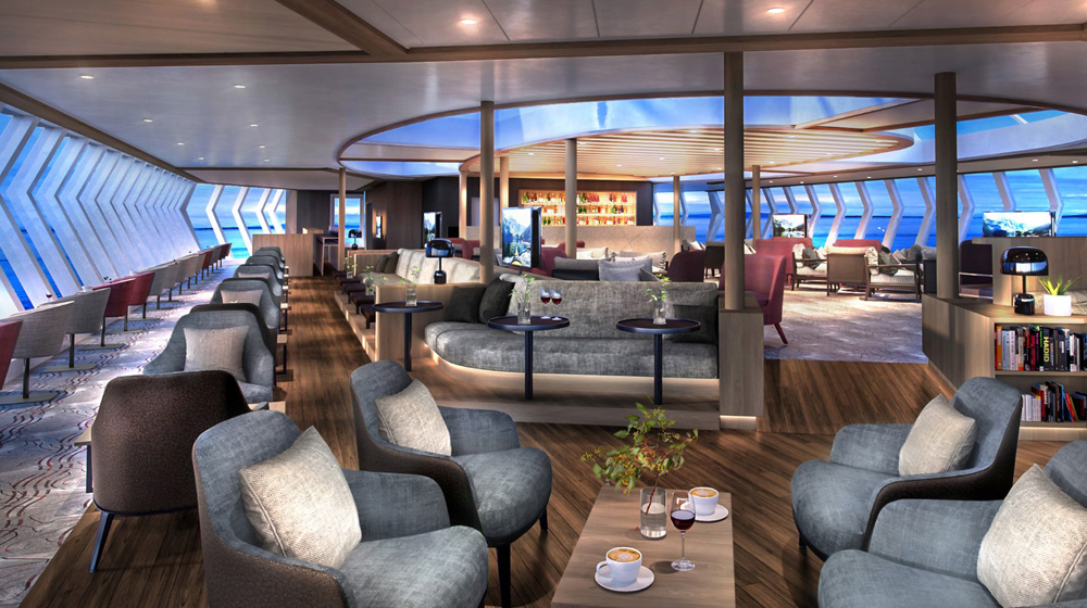 MS Finnmarken | Rendering of the new Explorer Lounge Bar