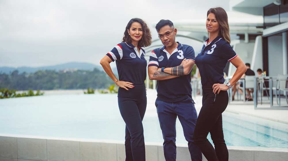 From left to right: Kunrapats ‘Dome’ Yodsapakphinyo, Russell Chew and Marie Goneville