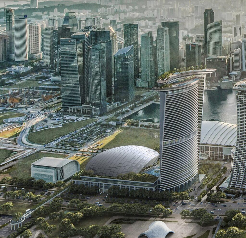 The planned new 1,000 Suite Luxury Hotel Tower, complete with infinity edge rooftop pool