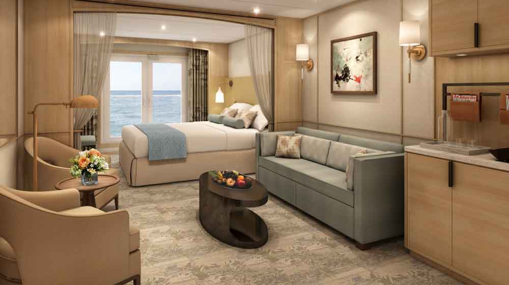 A Star Balcony Suite rendering of the refurbished Star Breeze
