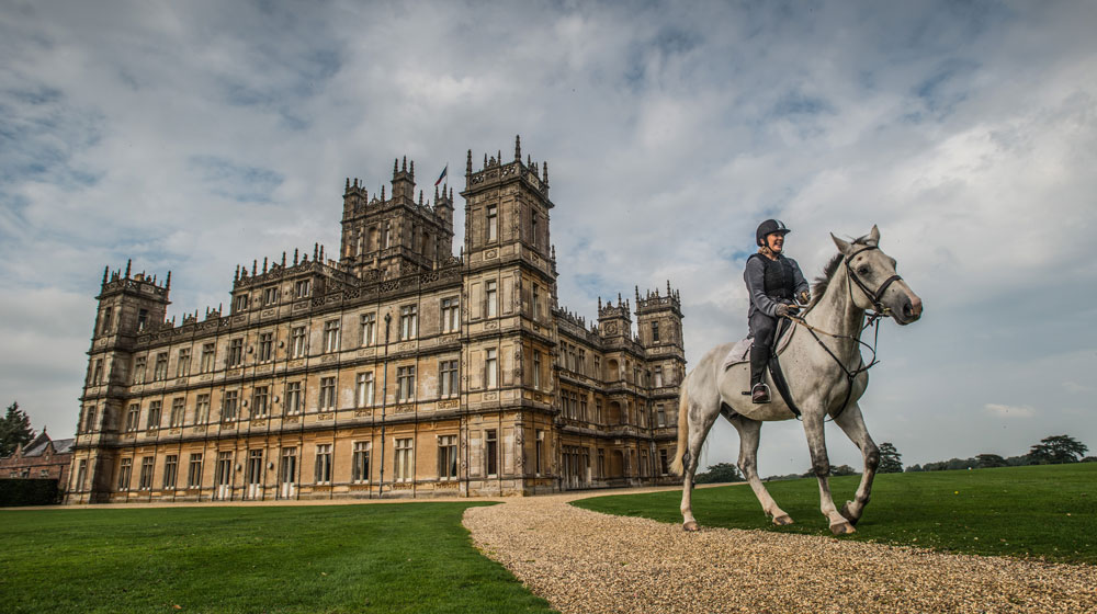 Lady Carnarvon rides at Highclere