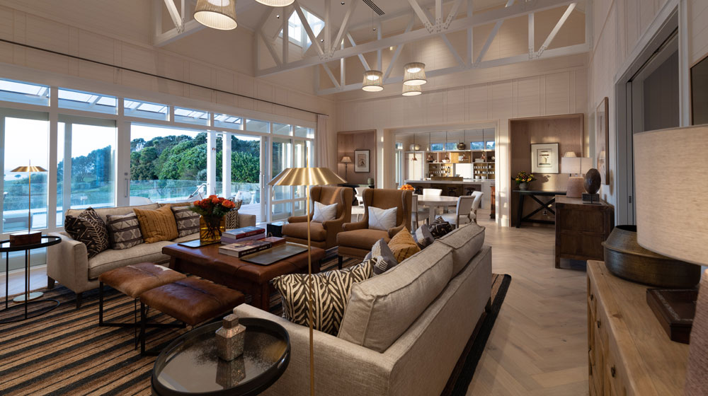 The Residences at Kauri Cliffs | Open plan Living and Dining Area