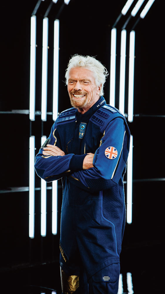 Sir Richard Branson at the launch of the Virgin Galactic Spacewear System