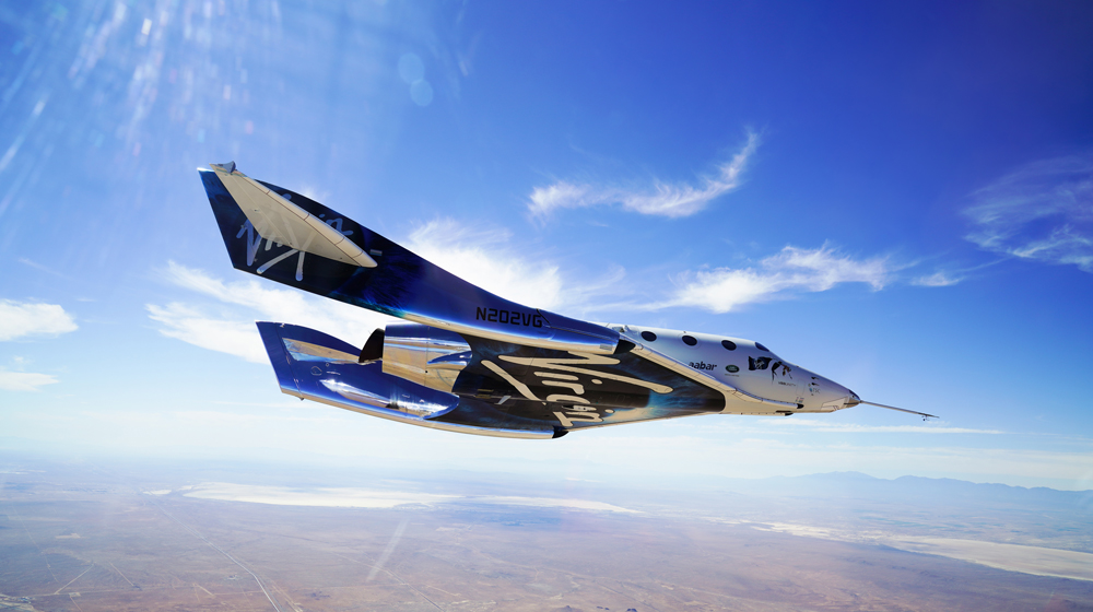 VSS Unity gliding back to earth | © Virgin Galactic