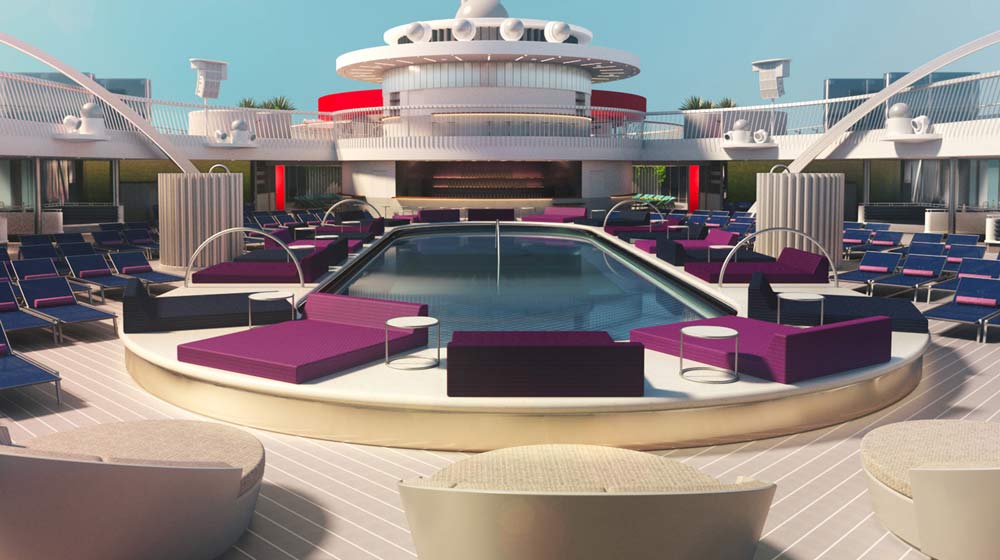 Virgin Voyages' Aquatic Club rendering