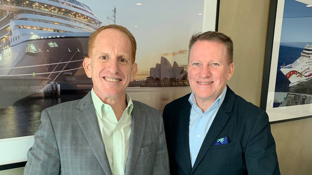 Harry Sommer with Steve Odell, Senior Vice President and Managing Director Asia Pacific for NCLH in Sydney earlier this year