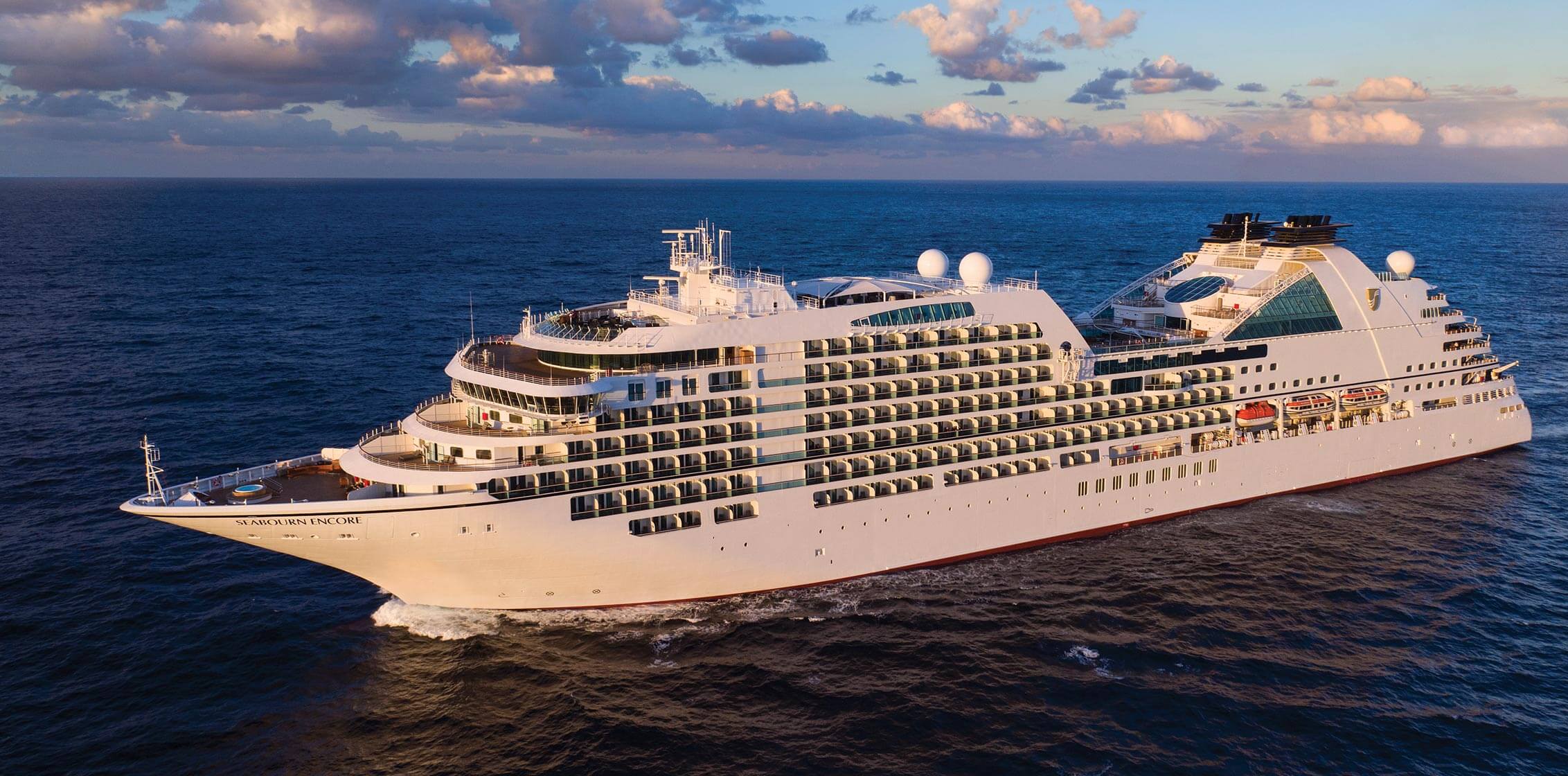Aerial view of Seabourn Encore