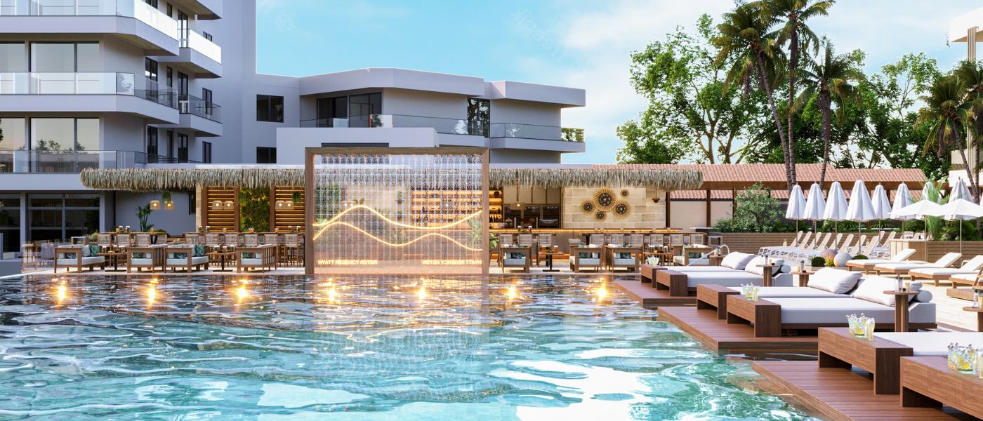 Pool at Hyatt regency Kotor Bay Resort.