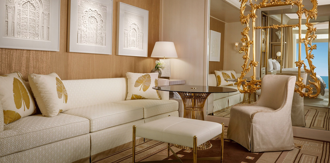 Wynn Al Marjan Island Enclave king living room